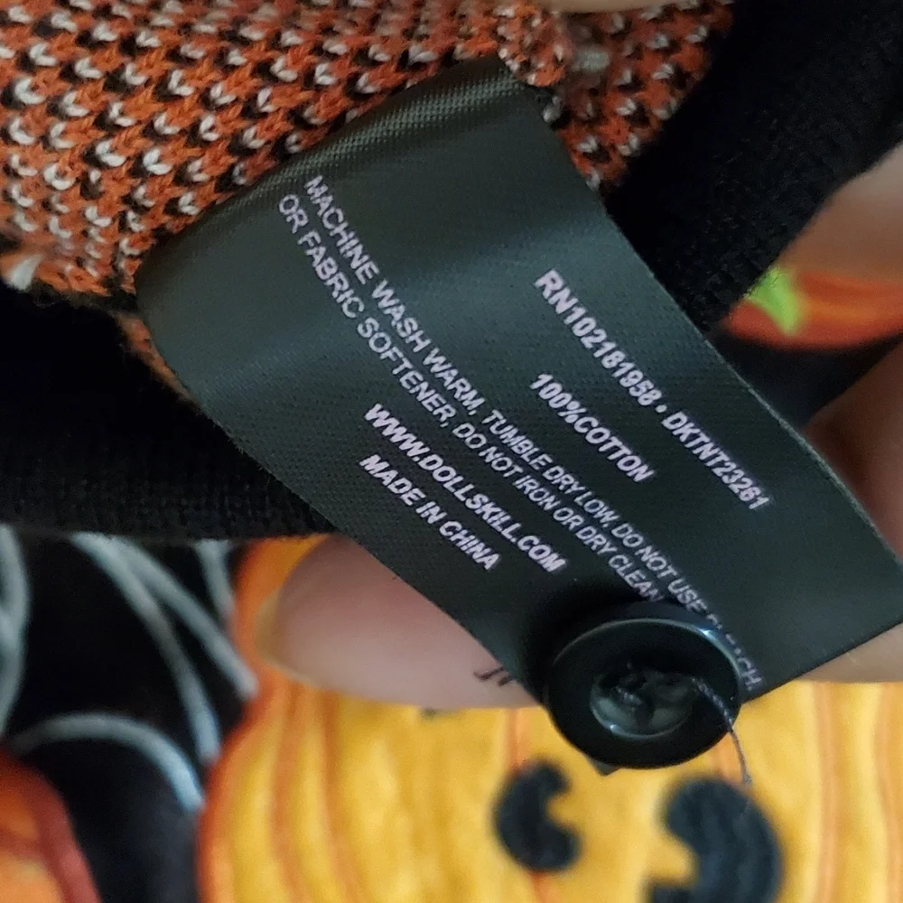 Dolls Kill Pumpkin Ghost Hallowed Grounds Knit Vest Size XS - Picture 3 of 4